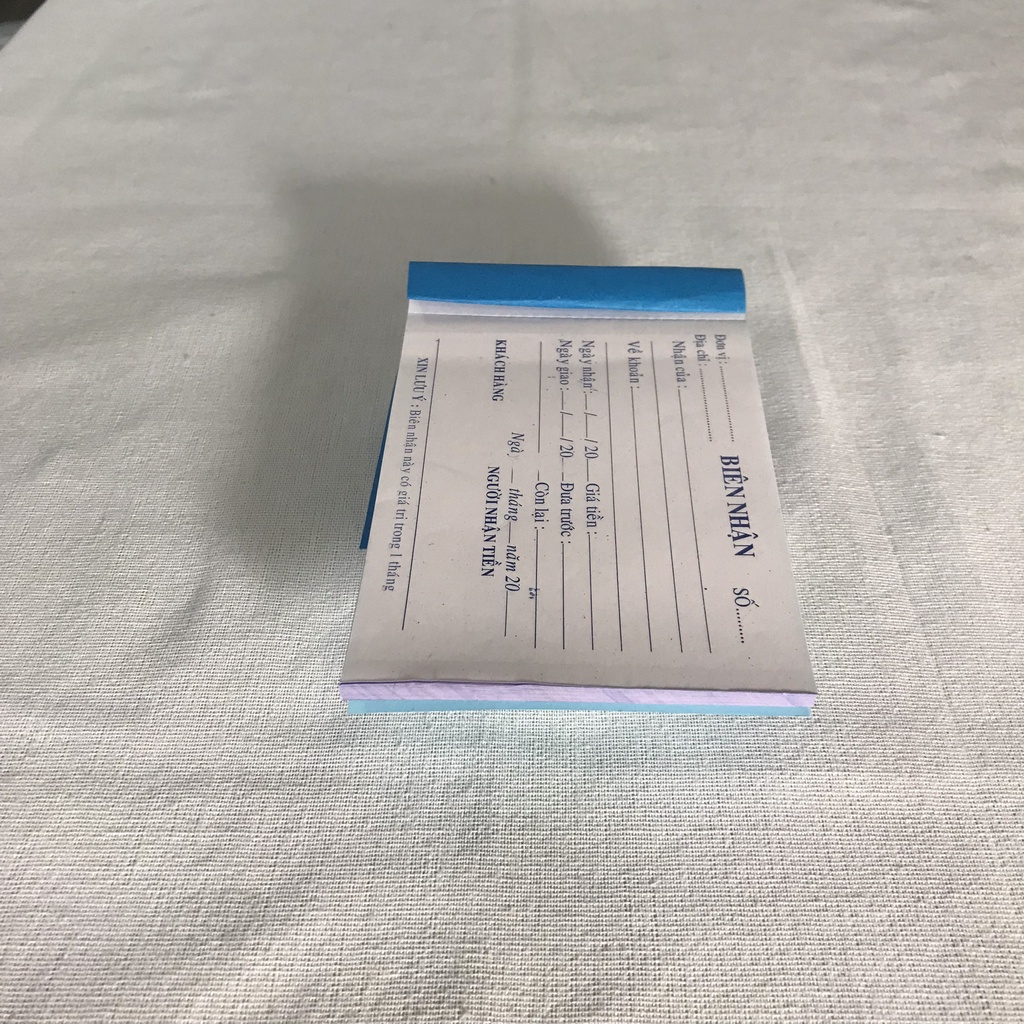 BIÊN NHẬN 2 LIÊN 15x10cm 30 BỘ