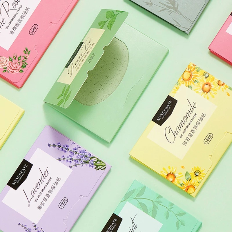 Hộp 100 Giấy Thấm Dầu Làm Sạch Da Mặt Kiểm Soát Dầu Dành Cho Mùa Hè