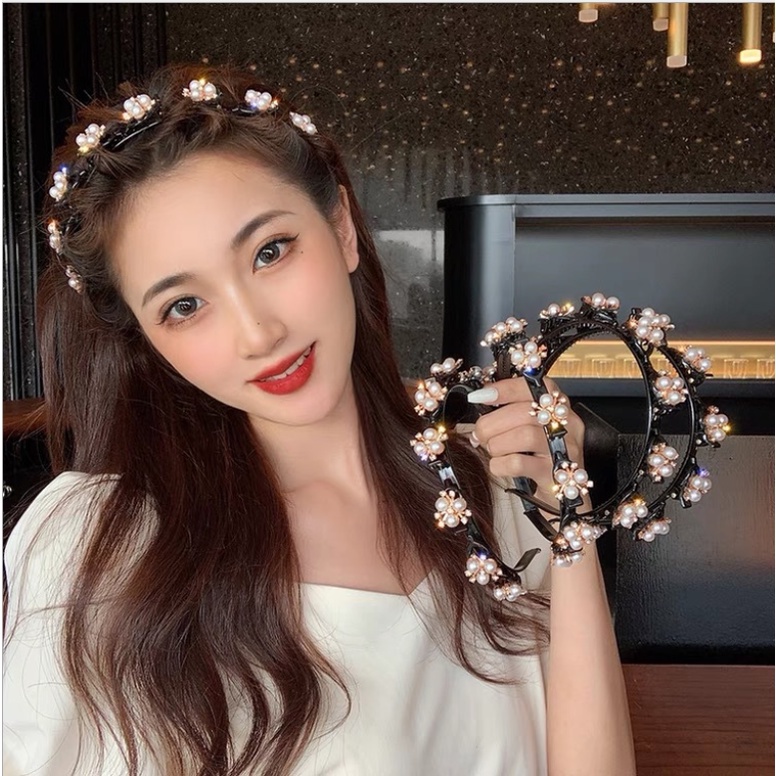 Băng Đô Cài Tóc Đính Ngọc Trai Thời Trang Hàn Quốc Chất Lượng Cao