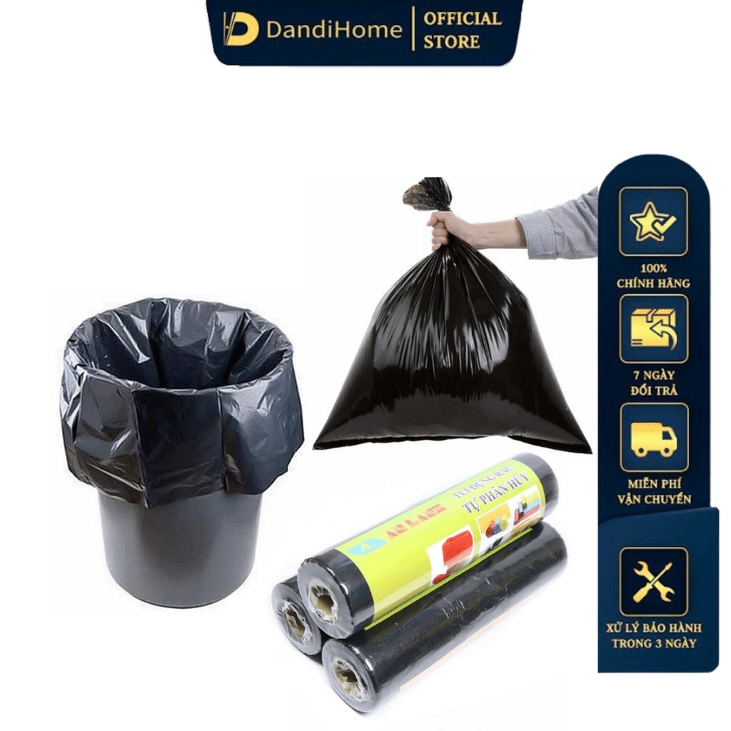 Túi đựng rác tự hủy sinh học DandiHome không gây hại cho môi trường