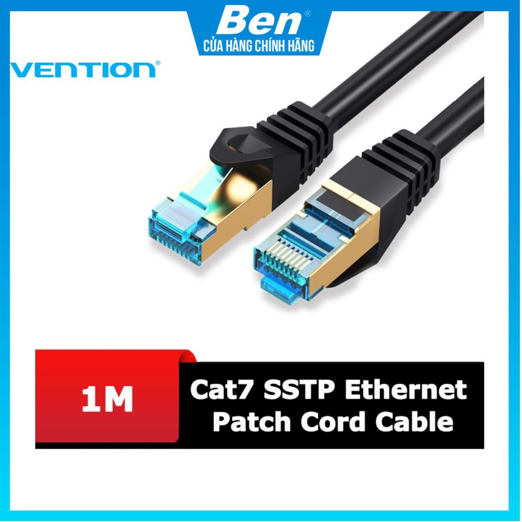 Dây cáp mạng LAN/Ethernet RJ45 CAT7 10Gbps VENTION, dài 1m/2m/3m/5m/10m/15m mã VPC7SSTP - Ben Computer