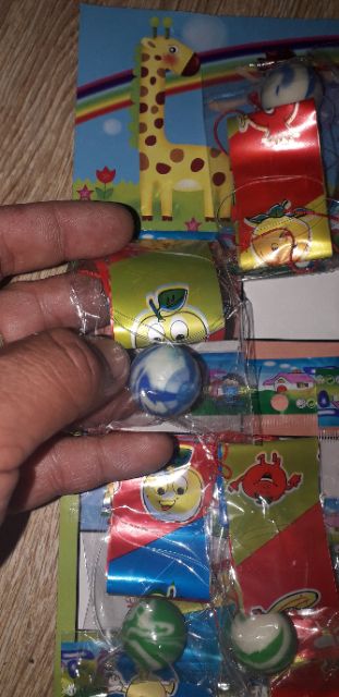 Trò chơi tuổi thơ_Sét 5 quả banh dây lụa bằng nhựa rất đẹp