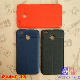 ỐP LƯNG XIAOMI REDMI 4X - CAO SU GIẢ DA
