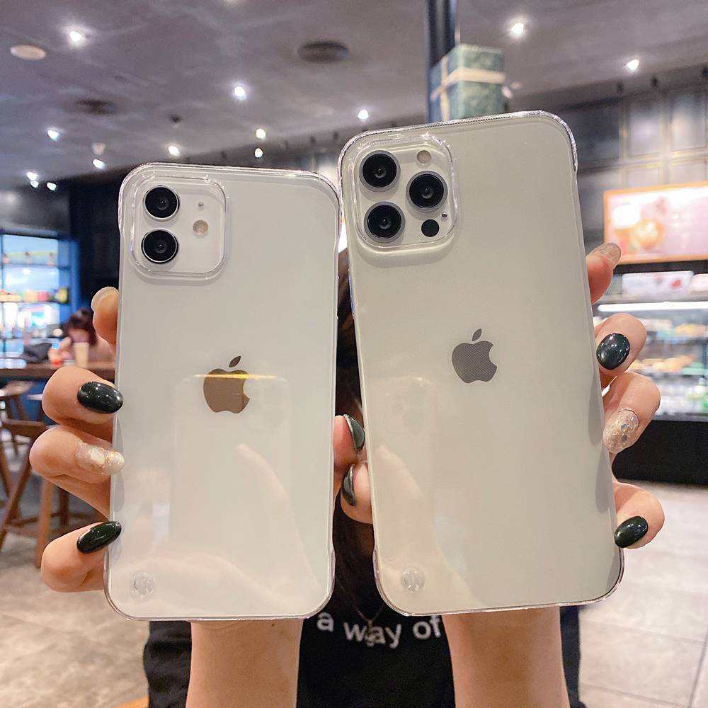 Ốp Điện Thoại Cứng Trong Suốt Siêu Mỏng Không Viền Cho Apple iPhone 12 Mini 11 Pro Max X XS Max XR 8 7 6S 6 Plus SE 2020