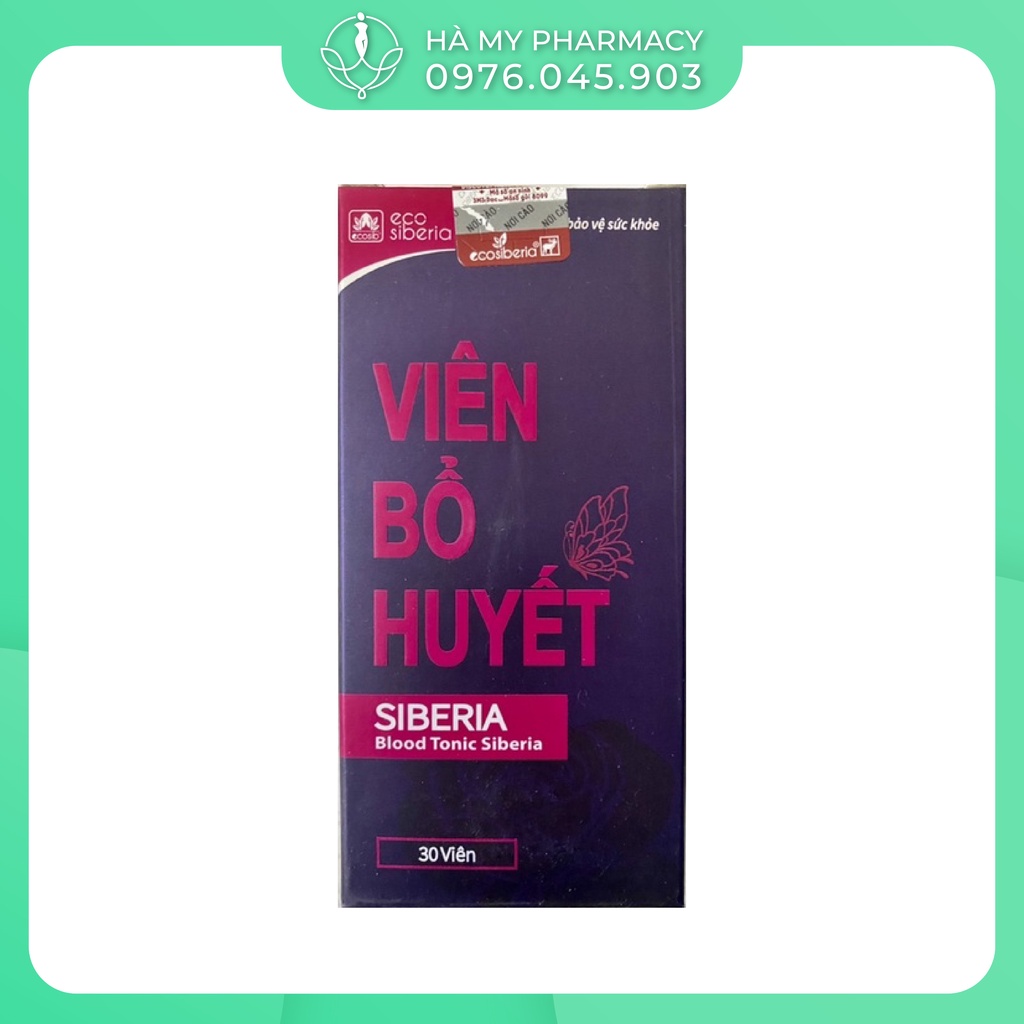 Viên bổ huyết Siberia Hộp 30 viên giúp bổ huyết tăng cường sức khỏe