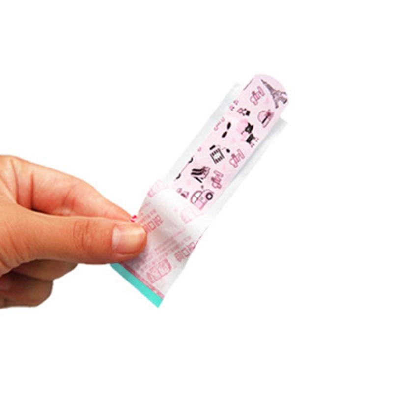 Hộp 120 Băng Cá Nhân Mini Chống Thấm Nước Thoáng Khí Họa Tiết Hoạt Hình Dễ Thương Cho Bé