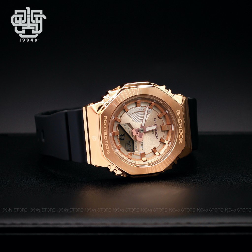 Đồng hồ nam/nữ Casio G-Shock GM-S2100 / GM-S2100PG-4A chống va đập, chống nước 200m, size 40mm, hàng chính hãng