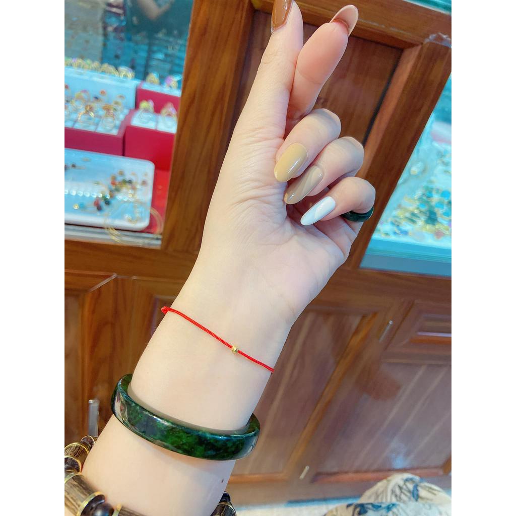 vòng tay chỉ đỏ bi vàng có hóa đơn đầy đủ cam kết không đen không phai màu