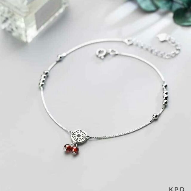 LẮC CHÂN BẠC Ý S925 MẶT BI SIÊU XINH