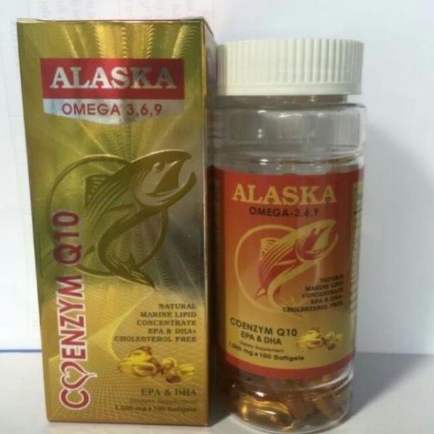 Viên dầu cá Omega369 Alaska Coenzym Q10 (lọ 100 viên)