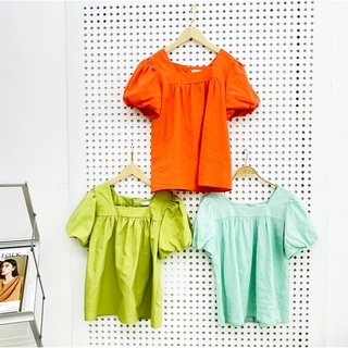 Áo babydoll, áo tay bồng, chất liệu linen cao cấp, size m s