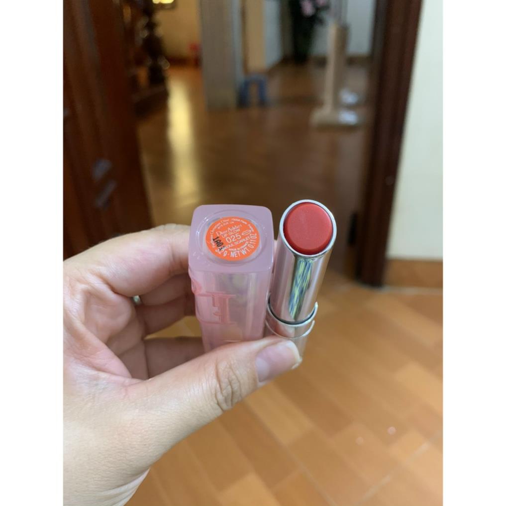 Son Dưỡng Dior Addict Lip Glow bản mới 2021 - màu  025- màu Seoul Scarlet đỏ cam new