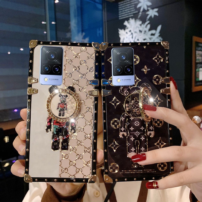 Ốp Điện Thoại Có Giá Đỡ Hình Gấu Vivo V20 V20SE V21 V21E Y77 Y16 Y35 Y22 Y22S Y55S Y76S Y21 Y33S Y21S Y52 Y72 Y51 Y31