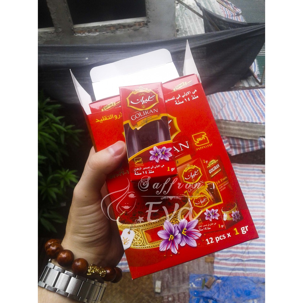 Hộp 01gr Saffron Iran Loại 1 Negin (Goliran) / Nhụy Hoa Nghệ Tây Iran Loại 1 Negin Hộp 1gr Goliran