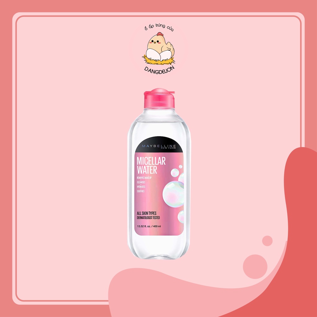 [Chính hãng] Nước tẩy trang dưỡng da không cồn 4 trong 1 Maybelline New York Micellar Water 4-in-1 400ml