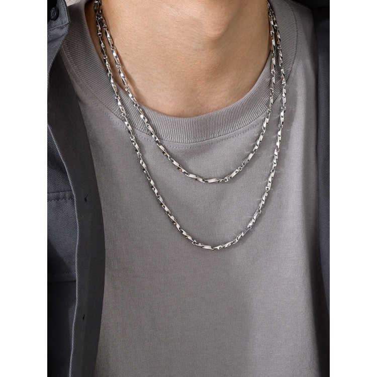 Vòng cổ VNOX 50CM 60CM bằng thép không gỉ thời trang cho nam