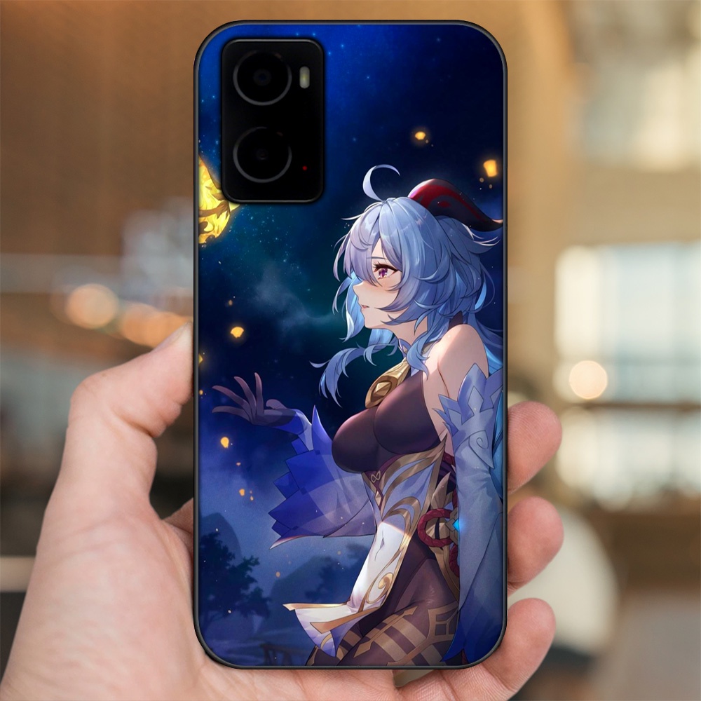 Ốp lưng Oppo A76 viền đen in hình Ganyu Genshin Impact