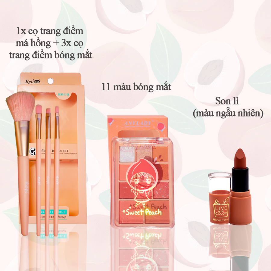 Bộ trang điểm mắt và môi 6 món KISS BEAUTY KB-6JT-F01