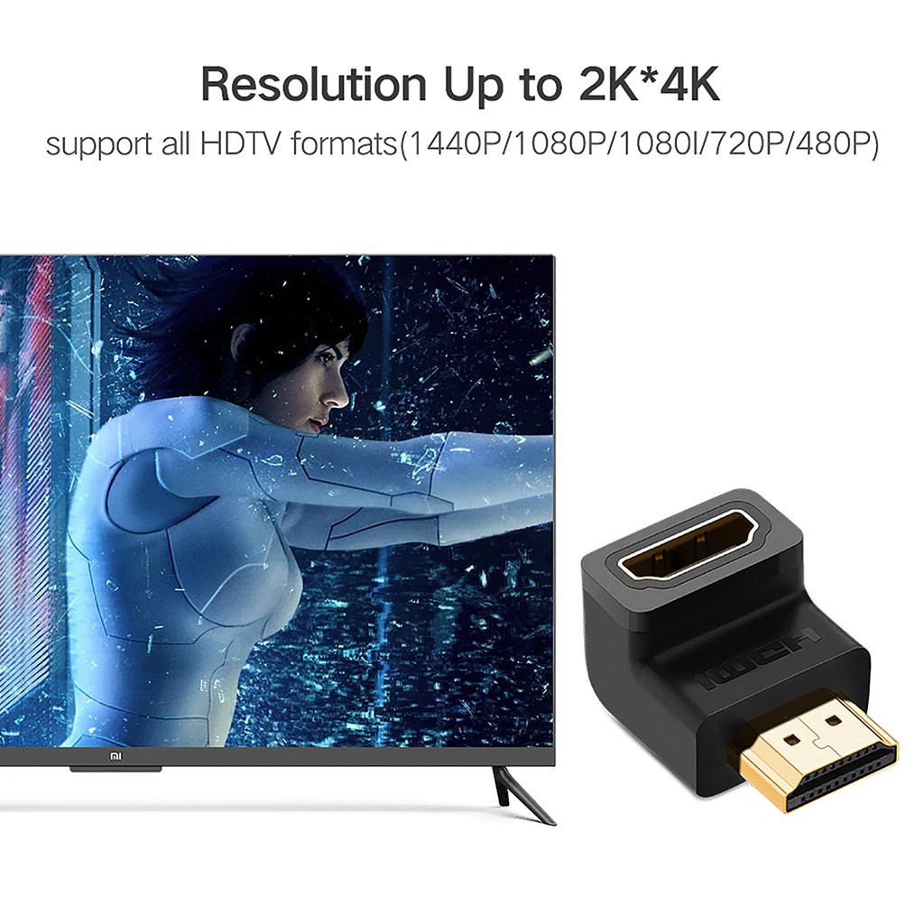 Đầu Nối HDMI Vuông Góc 90 Độ Ugreen HD112