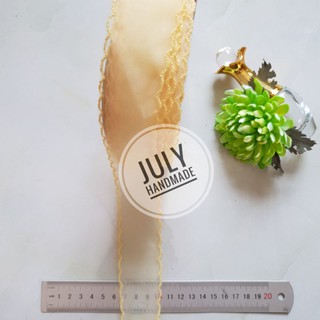 Ruy băng voan viền bèo 4 cm