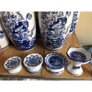 Chân Nến Thờ Men Lam