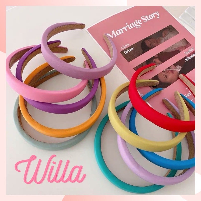 Băng Đô Cài Tóc Bằng Xốp 16 Màu  - Willa