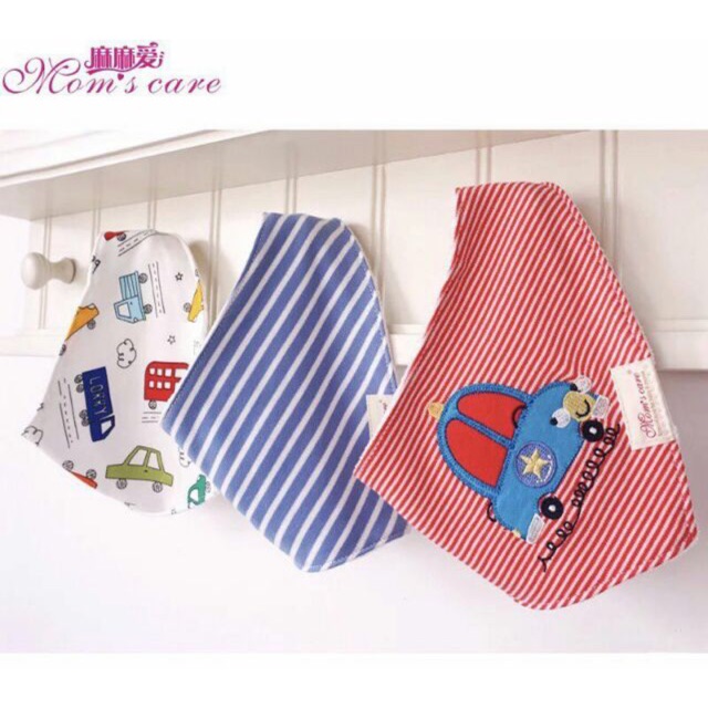 (Chọn mẫu) Sét 3 yếm Mom's care dành cho bé size 0-4 tuổi