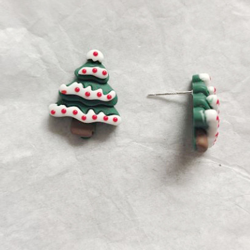 Khuyên tai phong cách giáng sinh hoạt hình dễ thương phong cách Hàn Quốc thời trang cho nữ