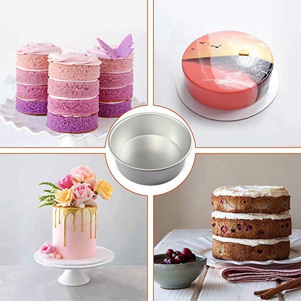 YIYU Khuôn Làm Bánh Hình Tròn Nhiều Kích Thước Không Độc Hại An Toàn Tiện Dụng Cho Nhà Bếp / Tiệc Cưới / Sinh Nhật