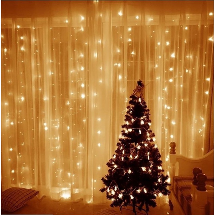 Đèn led rèm, Đèn led trang trí rèm phụ kiện sinh nhật tiệc cưới sự kiện sinh nhật Noel Giáng sinh Tết