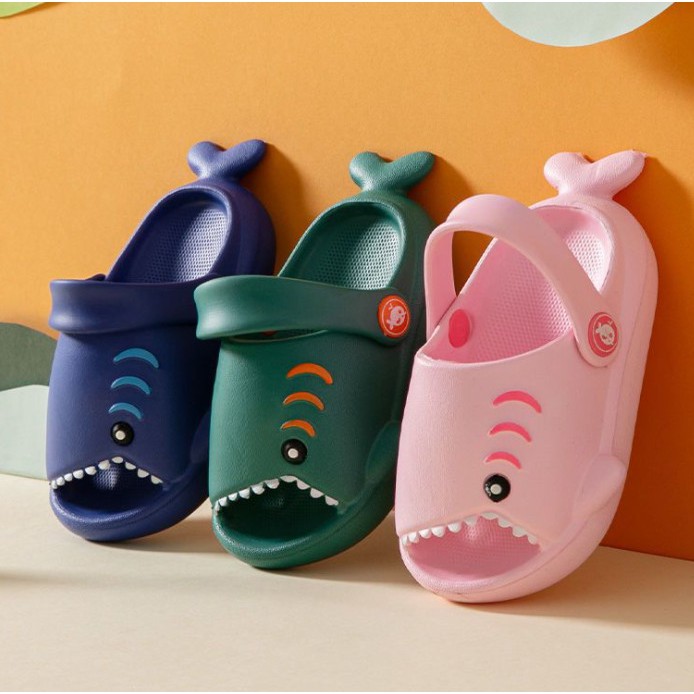 Dép Sục Cá Mập Baby Shark Bé Trai Bé Gái Cho Chân Bé 13-18cm Ngộ Nghĩnh