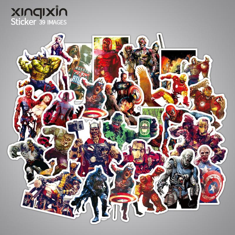 Sticker hoạ tiết nhân vật trong marvel chống nước cho vali