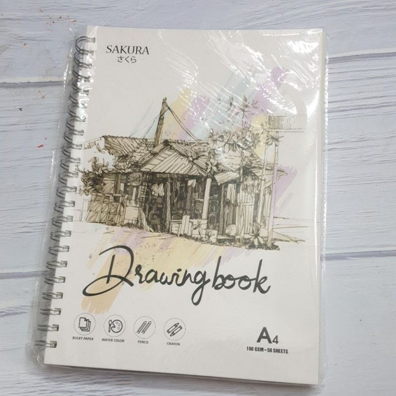 Sổ vẽ, Sketchbook a4 loại đẹp (50 tờ) có thể làm vở vẽ học sinh