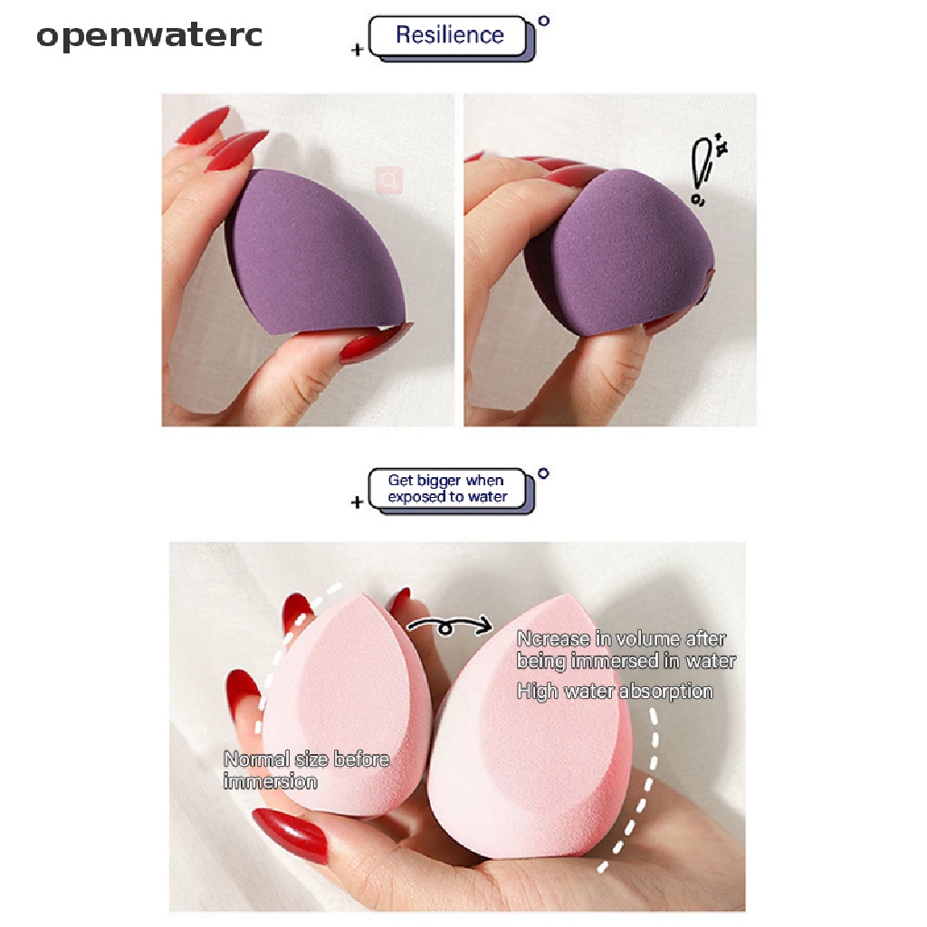 [Hàng mới về] Set 4 bông trang điểm có hộp đựng làm dụng cụ trang điểm làm đẹp