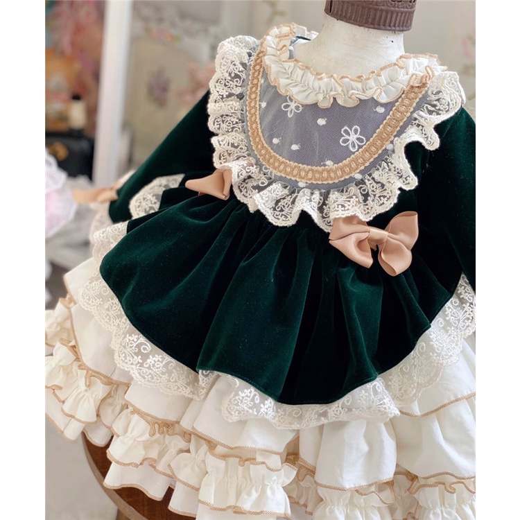 Đầm công chúa Lolita tay dài thời trang thu đông cho bé gái