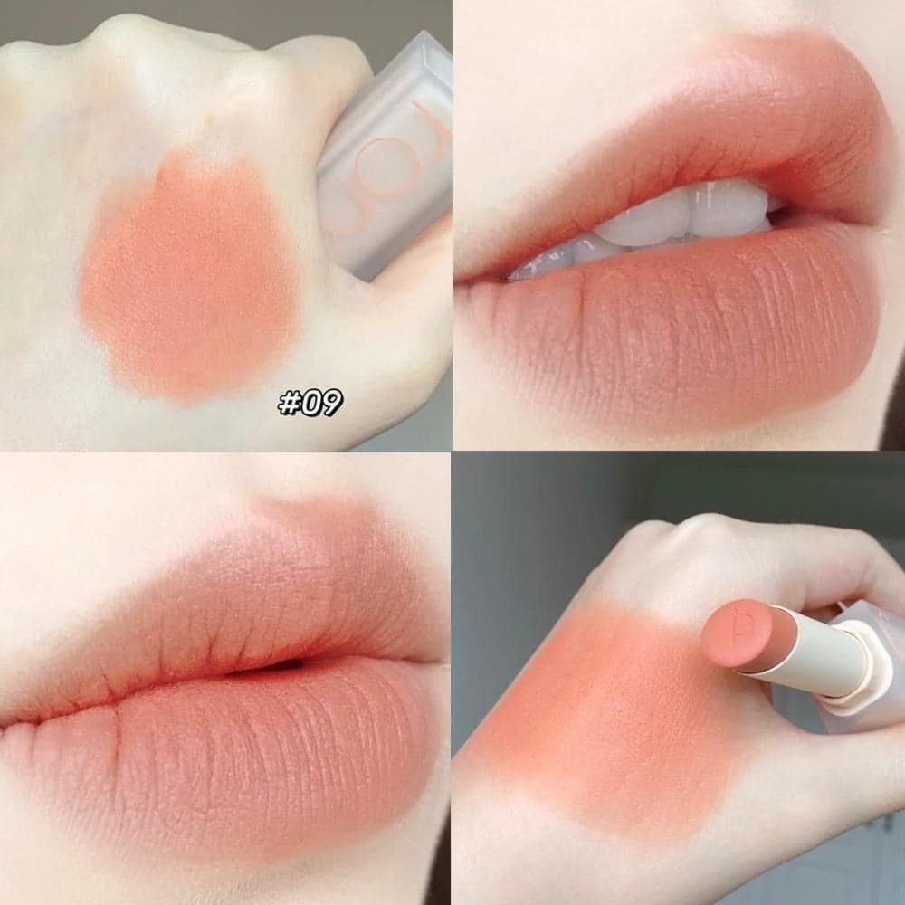 Son thỏi Romand Zero Matte Lipstick màu 09 màu cam nude (#09 SHELL NUDE)