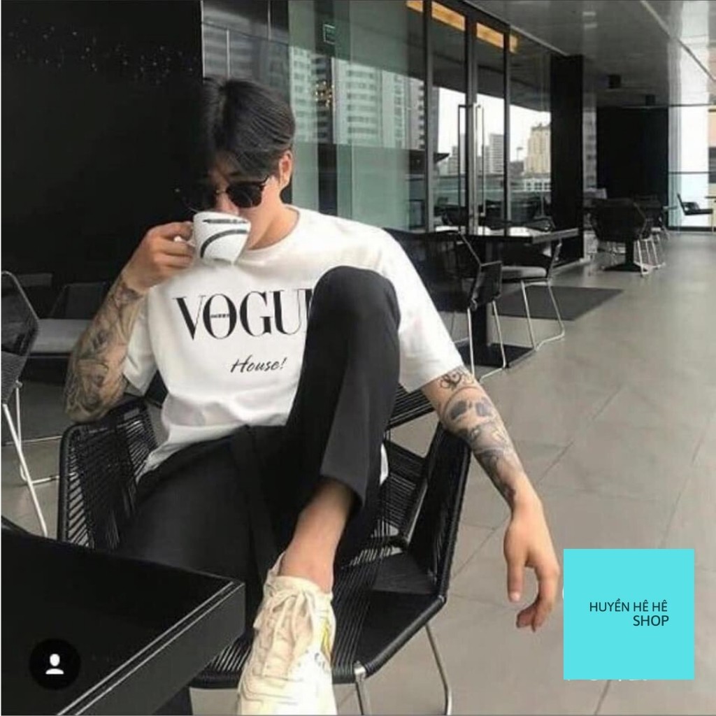 Áo thun tay lỡ VOUGUE, áo phông Unisex nam nữ chất Cotton ovesize form rộng KIM01 | BigBuy360 - bigbuy360.vn