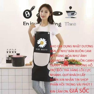 Tạp dề hình hoa cúc ( giao mầu ngẫu nhiên ) Tạp dề cực xinh , Tạp dề nhà bếp