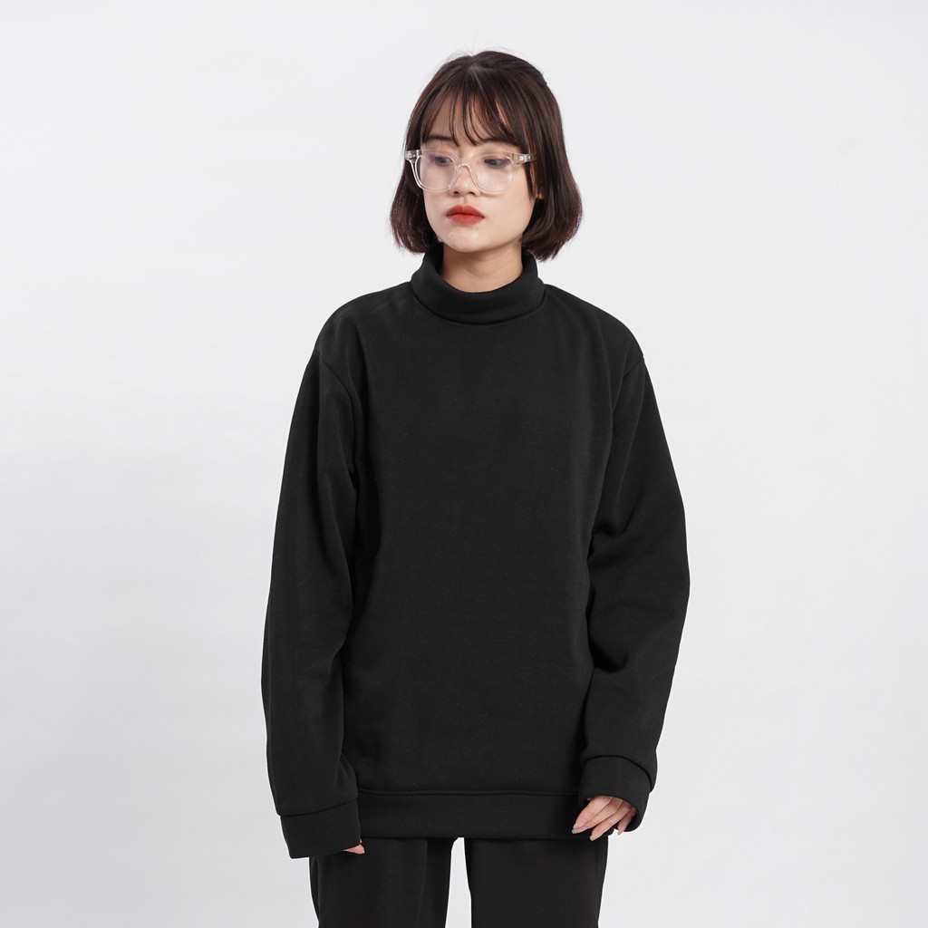 Áo Nỉ CỔ CAO N7 Unisex Trơn Nỉ Dài Tay Oversize Nam Nữ Basic Sweater Form Rộng thời trang Hàn Quốc cá tính nhiều màu | WebRaoVat - webraovat.net.vn