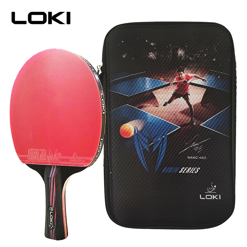 Vợt Bóng Bàn Bằng Cao Su LOKI X3 Kèm Túi Đựng Tiện Lợi