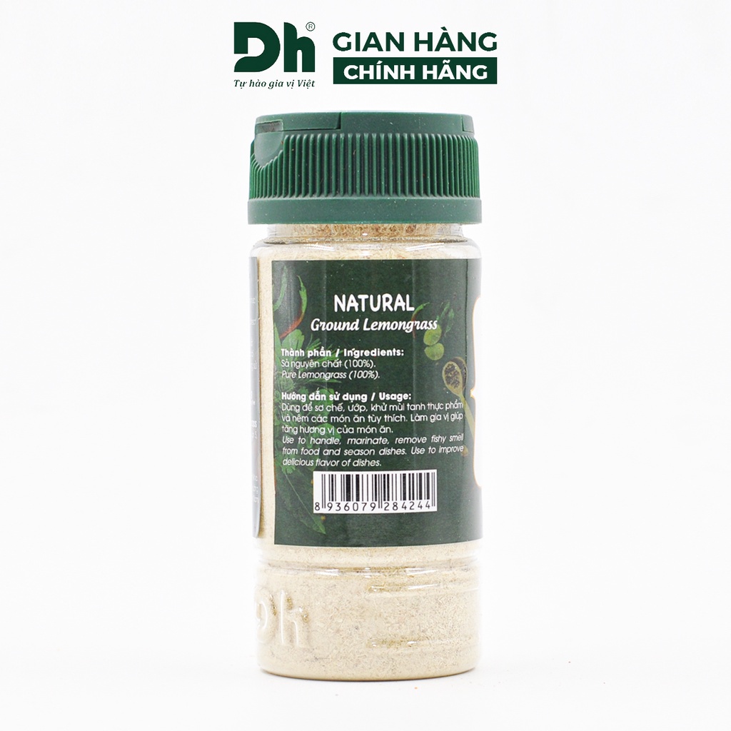 Bột sả nguyên chất Natural DH Foods chế biến thực phẩm 30gr - DHGVT56