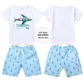 Set đồ gia đình máy bay xanh (có video thật)