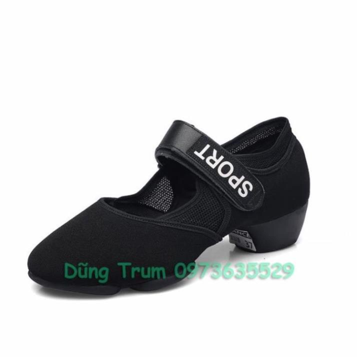 Giày khiêu vũ quai dán mềm mại cực êm chân, giày nhảy Dance Sport siêu đẹp I ' [ !