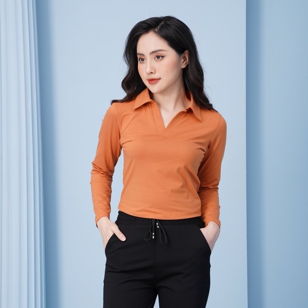 Áo croptop nữ tay dài cổ V Homieyl vải cotton co giãn thoáng mát đẹp, áo thun dài tay đen trắng 6 màu