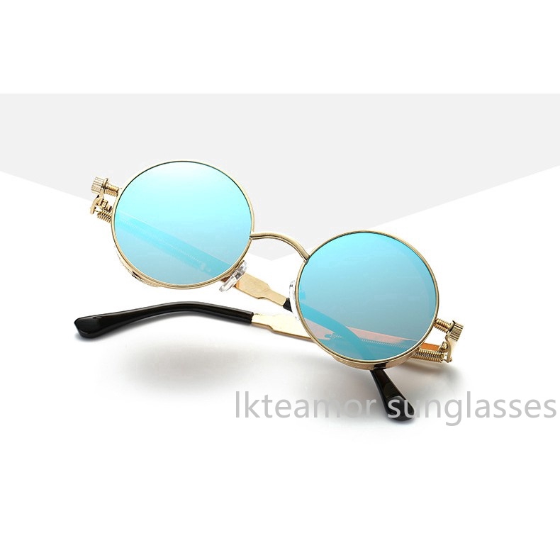 Kính mát tròn gọng kim loại phong cách vintage