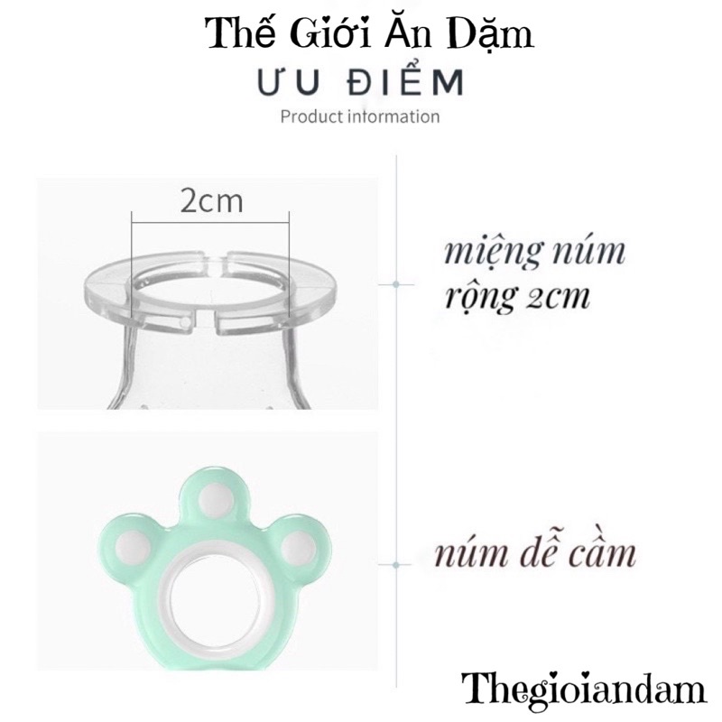 Bộ Túi Nhai Chống Hóc Silicon Cho Bé Ăn Dặm Misuta ( Thế giới ăn dặm)