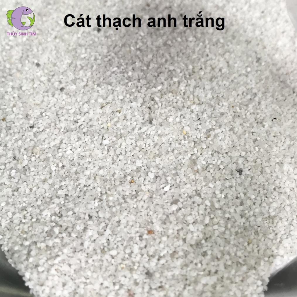 GIÁ CỰC RẺ-Cát Thạch Anh Trắng (1kg) - Trải Nền Trang Trí Bể Cá, Bể Thủy Sinh