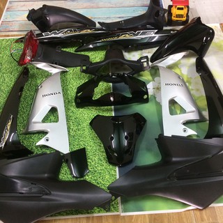 Dàn áo xe Wave 100 - RS - S100 - Alpha - Wave cá  màu Đen  đời 2006 đến 2016 (TẶNG TEM )