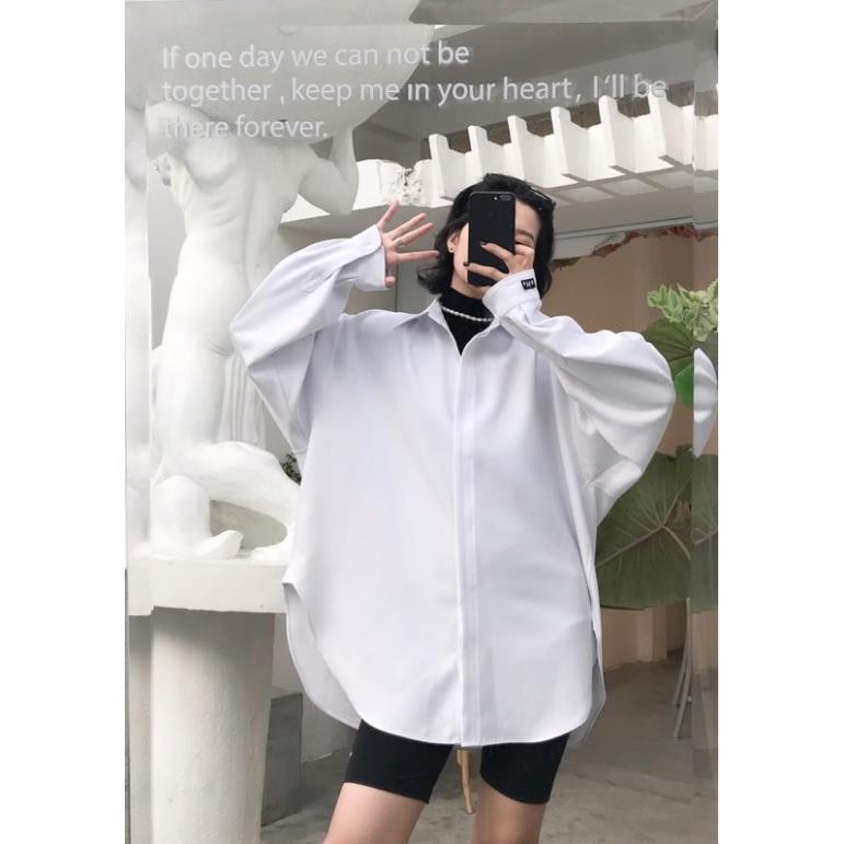 ÁO SƠMI DÁNG RỘNG ĐUÔI TÔM VẠT BẦU ( OVER SHIRT ) ྇ '