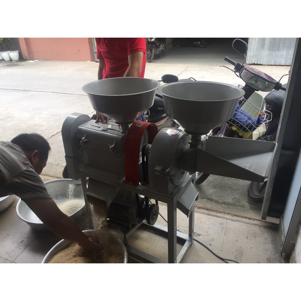 Máy xát gạo dùng gia đình, máy xát gạo 2 tác dụng toàn phát TF888